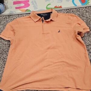 Nautica Men's Peach Polo Shirt